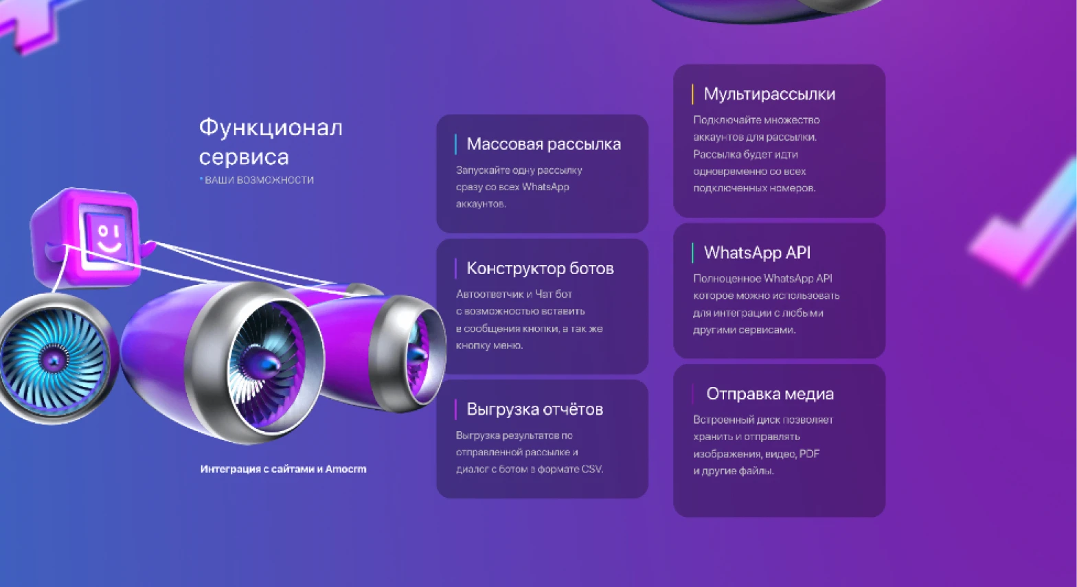 Блок функционала сервиса ainy