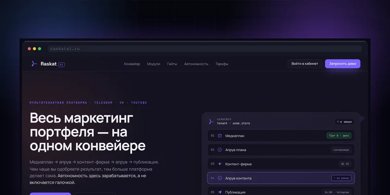 Разработка SaaS для SMM и PR: Raskat AI