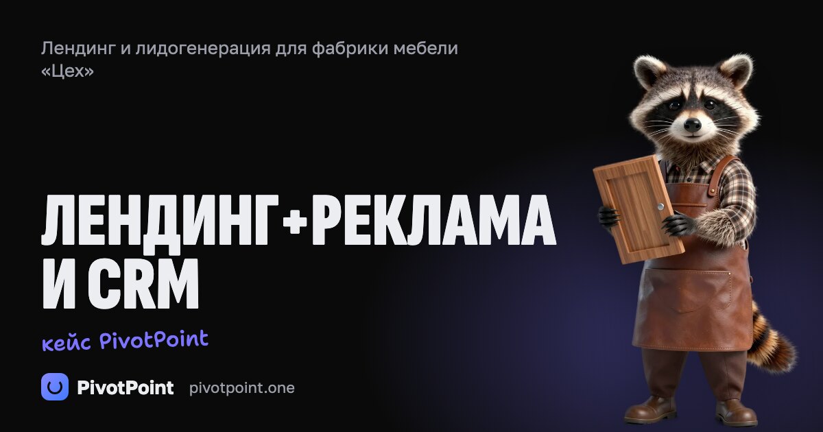 Лендинг и лидогенерация фабрики мебели «Цех»