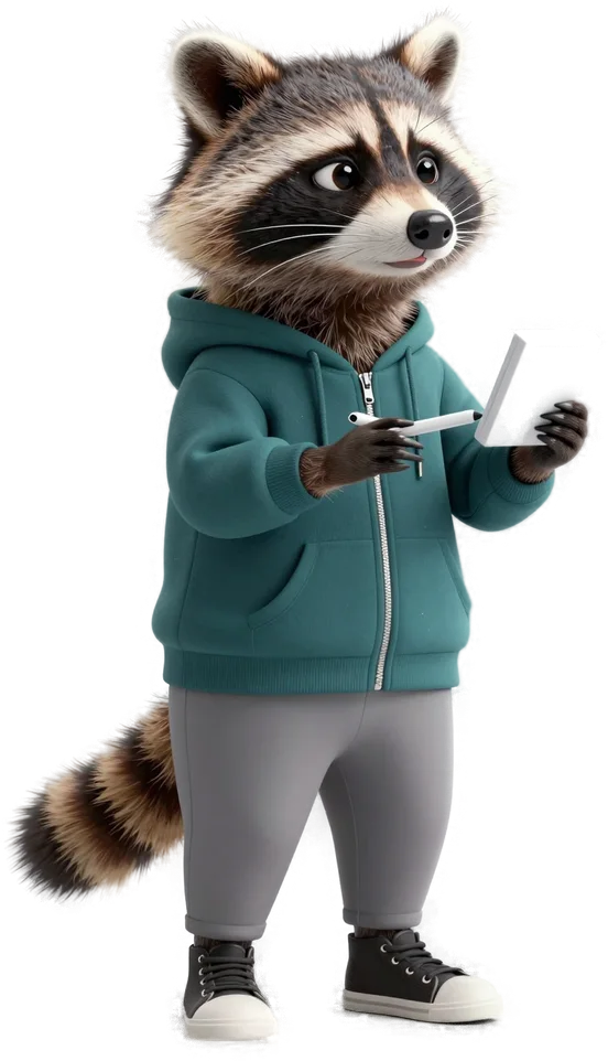 Енот-3D-художник